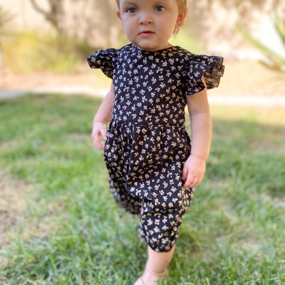 Cutout Back Toddler Romper